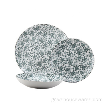 Floral Design Πολυτελή φθηνά χονδρικά πιάτα λευκά πιάτα